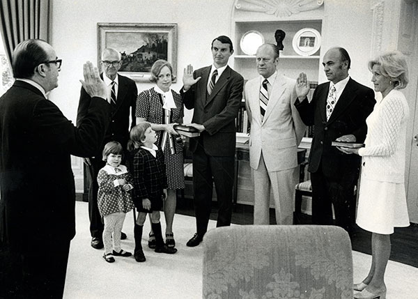 Clayton Yeutter being Sworn in as Deputy Special Trade Representative.