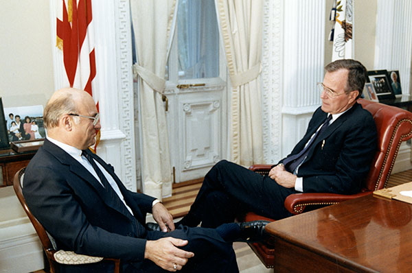 Clayton Yeutter and President George Bush.