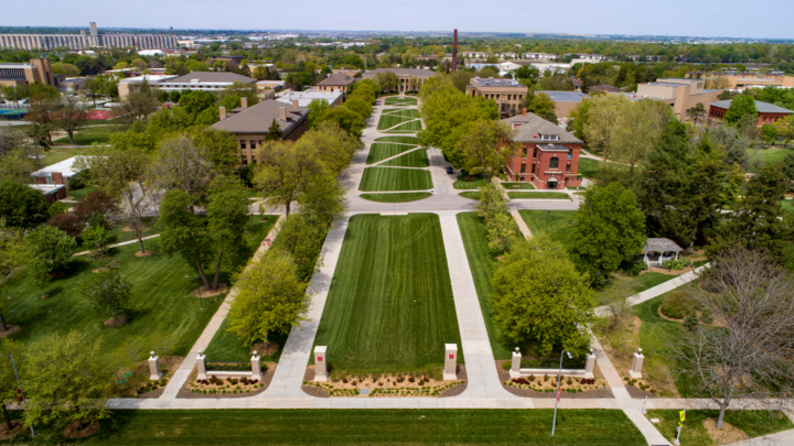 Aerial photo of East Campus, University of Nebraska