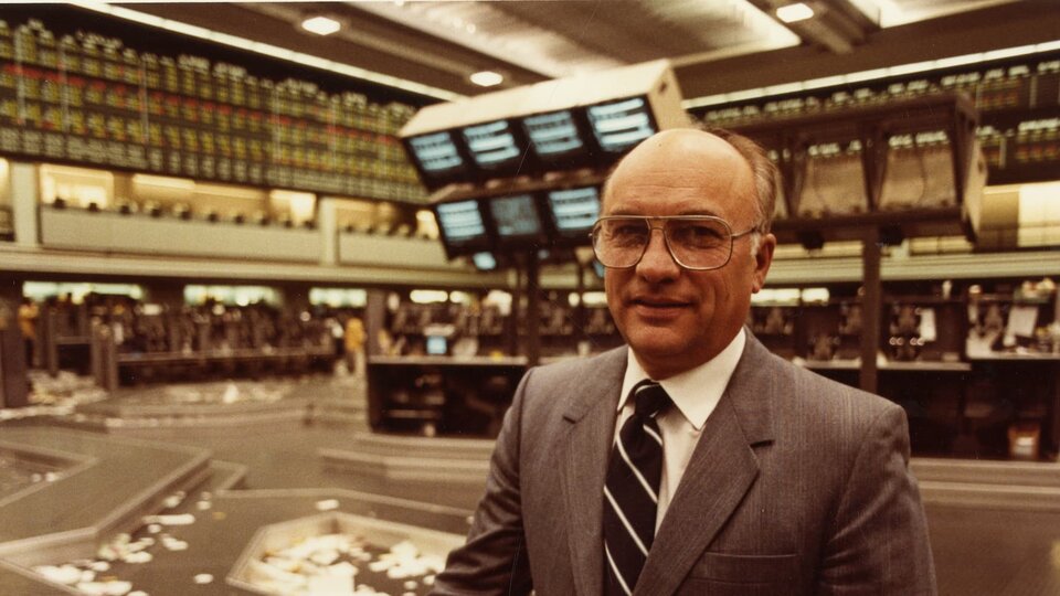 Clayton Yeutter at CME trading floor